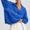 Oversized träningsjacka i kobolt Oversized träningsjacka i kobolt