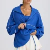 Oversized träningsjacka i kobolt Oversized träningsjacka i kobolt