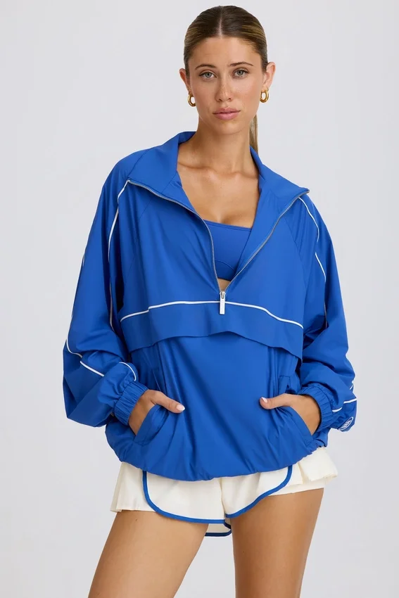 Oversized träningsjacka i kobolt Oversized träningsjacka i kobolt