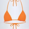 Paita Triangel-bikinitopp i orange orkidé-mönster Paita Triangel-bikinitopp i orange orkidé-mönster