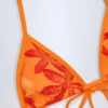 Paita Triangel-bikinitopp i orange orkidé-mönster Paita Triangel-bikinitopp i orange orkidé-mönster