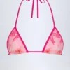 Paita triangel-bikinitopp i rosa orkidé-mönster Paita triangel-bikinitopp i rosa orkidé-mönster