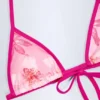 Paita triangel-bikinitopp i rosa orkidé-mönster Paita triangel-bikinitopp i rosa orkidé-mönster