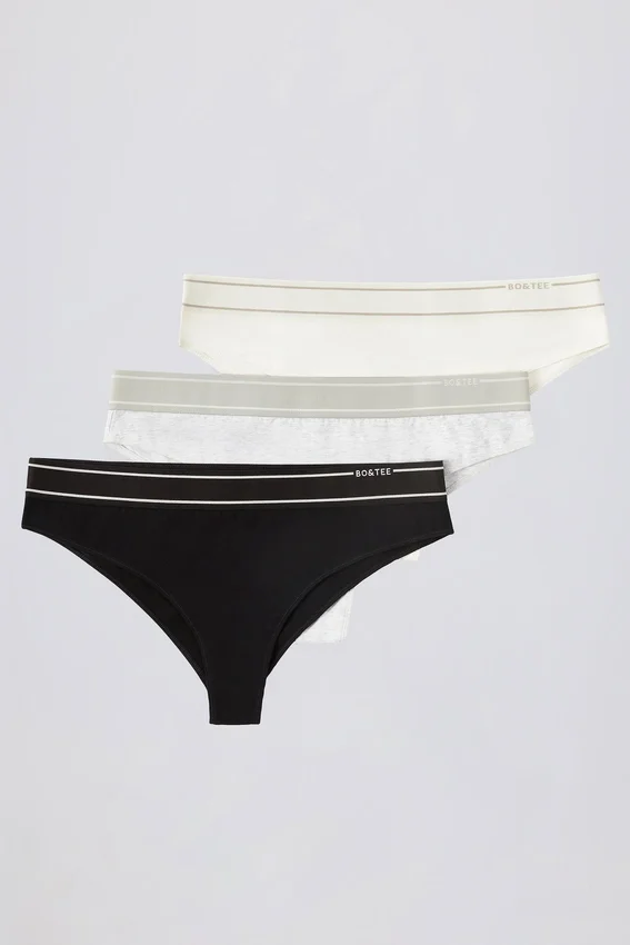 Paket med högmidjade cheeky-trosor i flera färger Paket med högmidjade cheeky-trosor i flera färger