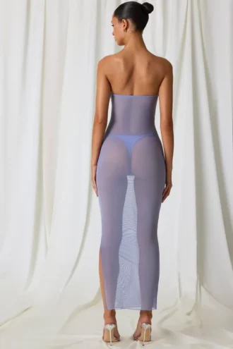 Papeete Ruched Bandeau Midi Klänning i lavendellila Papeete Ruched Bandeau Midi Klänning i lavendellila