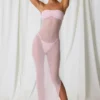 Papeete Ruched Bandeau Midi-klänning i mjukrosa Papeete Ruched Bandeau Midi-klänning i mjukrosa