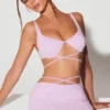 Parma Embellished Underwired Strappy Crop Top i lila Parma Embellished Underwired Strappy Crop Top i lila