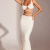 Parma Embellished Underwired Strappy Crop Top i vitt Parma Embellished Underwired Strappy Crop Top i vitt