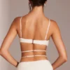Parma Embellished Underwired Strappy Crop Top i vitt Parma Embellished Underwired Strappy Crop Top i vitt