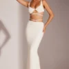 Parma Embellished Underwired Strappy Crop Top i vitt Parma Embellished Underwired Strappy Crop Top i vitt