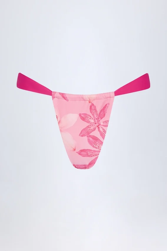 Pensacola Cheeky bikinibyxor i rosa orkidé-mönster Pensacola Cheeky bikinibyxor i rosa orkidé-mönster