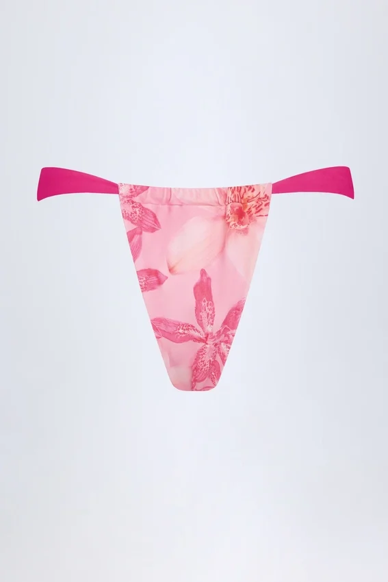 Pensacola Cheeky bikinibyxor i rosa orkidé-mönster Pensacola Cheeky bikinibyxor i rosa orkidé-mönster
