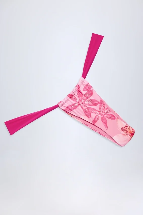 Pensacola Cheeky bikinibyxor i rosa orkidé-mönster Pensacola Cheeky bikinibyxor i rosa orkidé-mönster