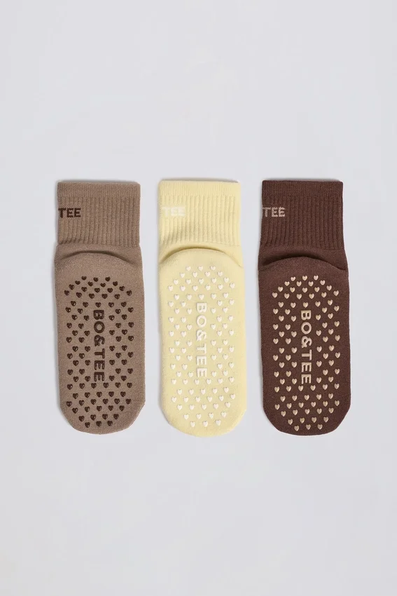 Pilates-strumpspaket i Mocha Multi Pilates-strumpspaket i Mocha Multi