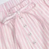 Lariana mid-rise cotton poplin shorts with pink stripes Lariana mid-rise cotton poplin shorts with pink stripes
