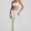 Pisa Embellished Cross Back Crop Top i vitt Pisa Embellished Cross Back Crop Top i vitt