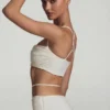 Pisa Embellished Cross Back Crop Top i vitt Pisa Embellished Cross Back Crop Top i vitt