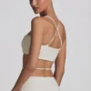 Pisa Embellished Cross Back Crop Top i vitt Pisa Embellished Cross Back Crop Top i vitt