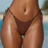 Polynesia stringbikinibyxor med dragsko i chokladbrunt Polynesia stringbikinibyxor med dragsko i chokladbrunt