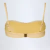 Portbou bandeau-bikinitopp med volanger i gul rutig tyg Portbou bandeau-bikinitopp med volanger i gul rutig tyg