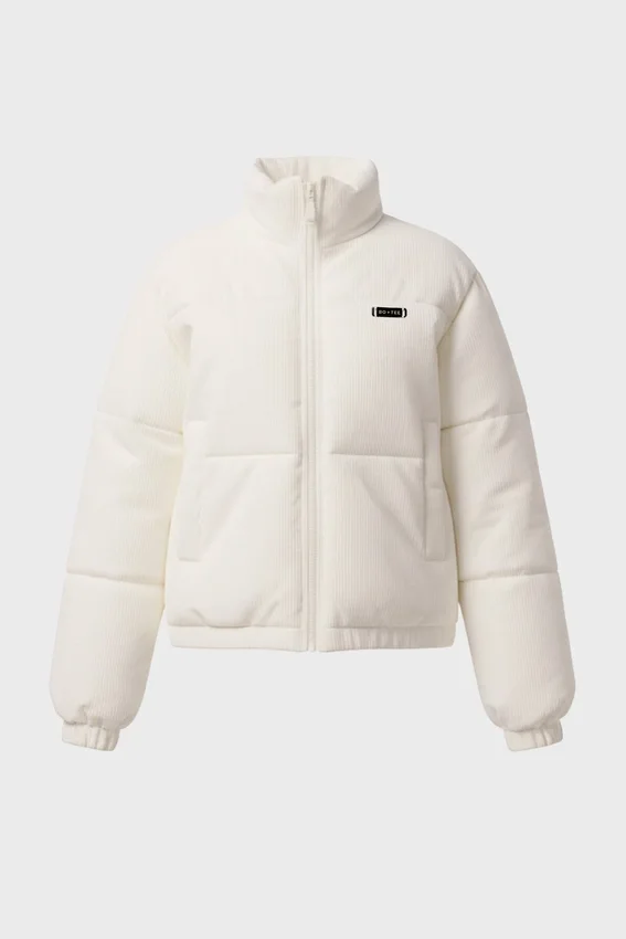 Quiltad puffjacka i corduroy i färgen Ivory Quiltad puffjacka i corduroy i färgen Ivory