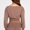 Quinn Modal Off-Shoulder Long-Sleeve Top i Mocha Quinn Modal Off-Shoulder Long-Sleeve Top i Mocha