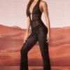 Ramona Jumpsuit med utsmyckad djup urringning i svart Ramona Jumpsuit med utsmyckad djup urringning i svart