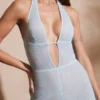 Ramona Petite Jumpsuit med utsmyckad djup urringning i Aqua Ramona Petite Jumpsuit med utsmyckad djup urringning i Aqua