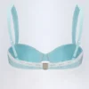 Ravello bikinitopp med bygel och balconette-modell i broderie anglaise i puderblått Ravello bikinitopp med bygel och balconette-modell i broderie anglaise i puderblått