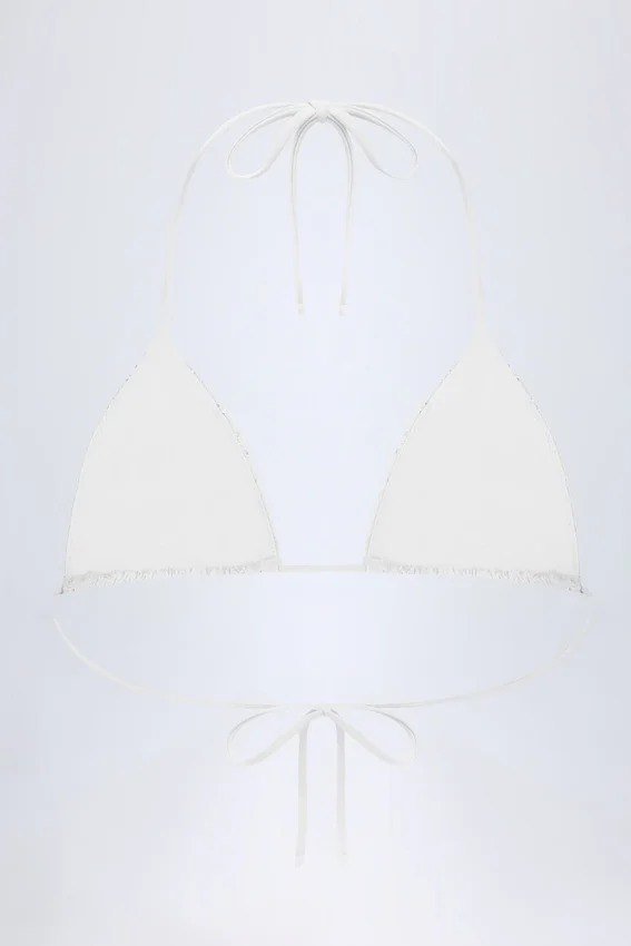 Recife Broderie Anglaise Triangel-bikinitopp i vitt Recife Broderie Anglaise Triangel-bikinitopp i vitt