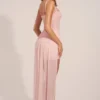 Reeva draperad miniklänning med korsett i blushrosa Reeva draperad miniklänning med korsett i blushrosa