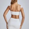 Rialta Cut Out Satin Miniklänning i Ivory Rialta Cut Out Satin Miniklänning i Ivory