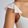 Rialta Cut Out Satin Miniklänning i Ivory Rialta Cut Out Satin Miniklänning i Ivory