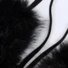 Riana bralette i triangulär form av fuskpäls i svart Riana bralette i triangulär form av fuskpäls i svart