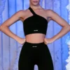 Ribbade bikershorts i svart Ribbade bikershorts i svart