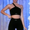 Ribbade bikershorts i svart Ribbade bikershorts i svart