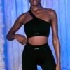 Ribbade bikershorts i svart Ribbade bikershorts i svart