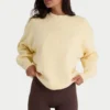 Ribbstickad oversized-tröja i citrongult Ribbstickad oversized-tröja i citrongult