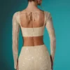 Romy Embellished Lace Bodycon Mini Kjolar i Ivory Romy Embellished Lace Bodycon Mini Kjolar i Ivory