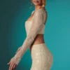 Romy Embellished Lace Bodycon Mini Kjolar i Ivory Romy Embellished Lace Bodycon Mini Kjolar i Ivory