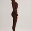 Roux Modal Mid-Rise Cropped Leggings i chokladbrunt Roux Modal Mid-Rise Cropped Leggings i chokladbrunt