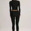 Roux Modal Mid-Rise Cropped Leggings i svart Roux Modal Mid-Rise Cropped Leggings i svart