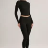 Roux Modal Mid-Rise Cropped Leggings i svart Roux Modal Mid-Rise Cropped Leggings i svart