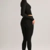 Roux Modal Mid-Rise Cropped Leggings i svart Roux Modal Mid-Rise Cropped Leggings i svart