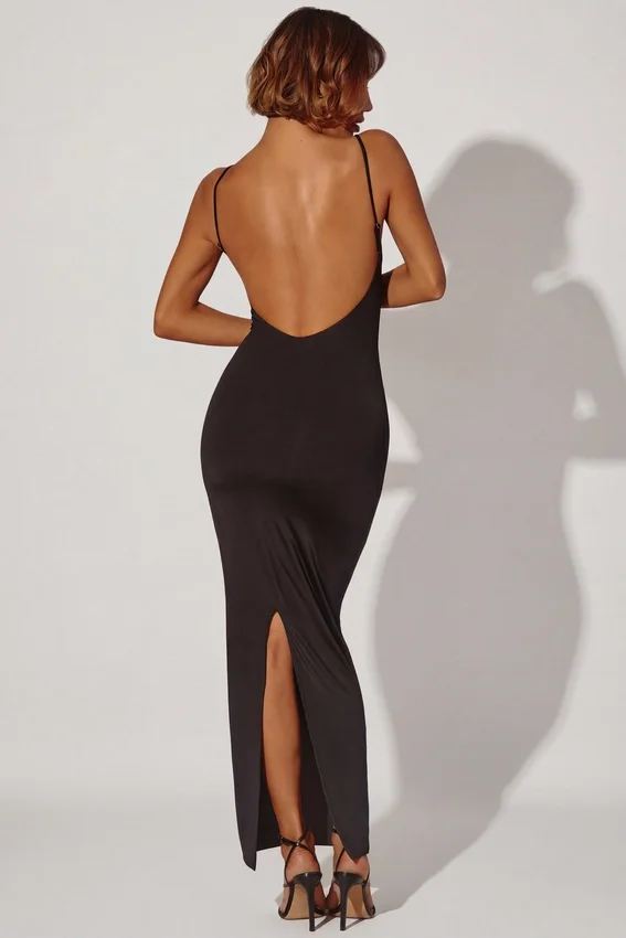 Ryatt rynkad bodycon-maxiklänning i svart Ryatt rynkad bodycon-maxiklänning i svart