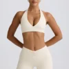 Rynkade minishorts i ivory marl Rynkade minishorts i ivory marl