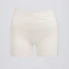 Rynkade minishorts i ivory marl Rynkade minishorts i ivory marl