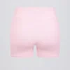 Rynkade minishorts i ljusrosa melerad Rynkade minishorts i ljusrosa melerad