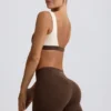 Rynkade minishorts i pecanmarl Rynkade minishorts i pecanmarl