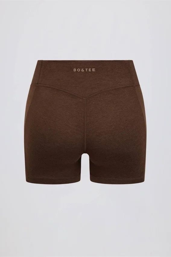 Rynkade minishorts i pecanmarl Rynkade minishorts i pecanmarl